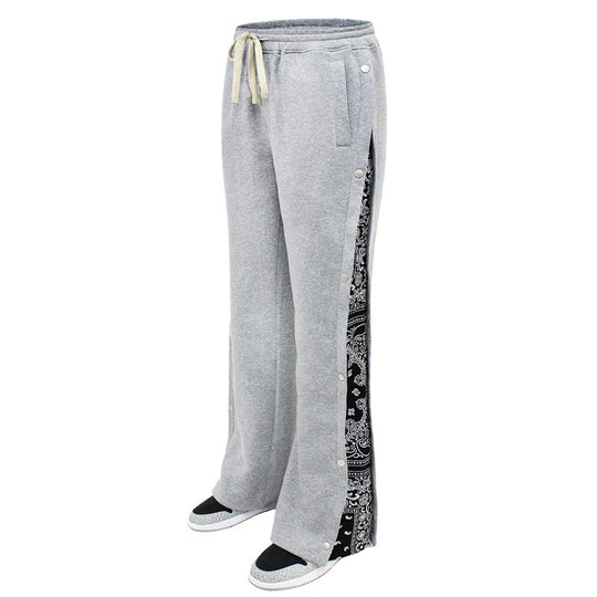 Herren Lässige Freizeit-Hose mit modischen Druckknöpfen und seitlichem Design Heidi-Mode