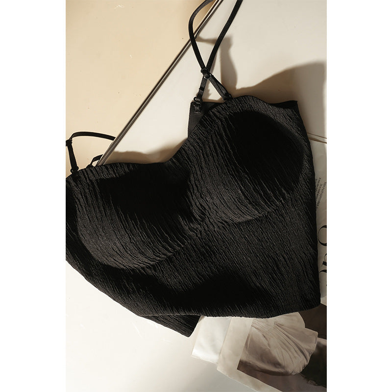 Femme Crinkle Stoff Bralette Heidi-Mode
