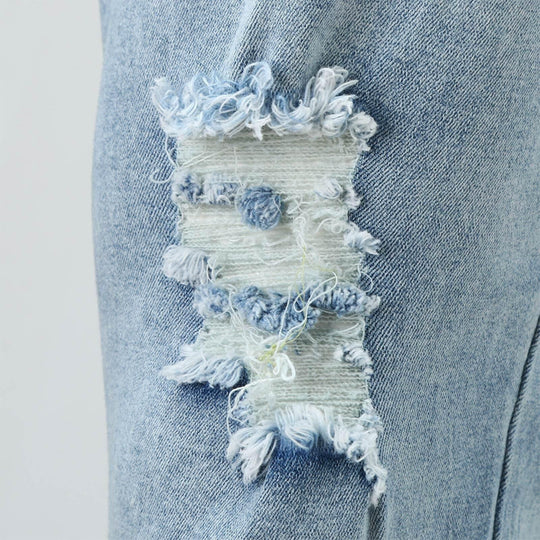 Herren Ripped Jeans im modernen Used-Look mit lässigem Schnitt Heidi-Mode