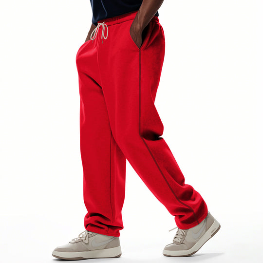 Herren bequeme Sweatpants mit kontrastierenden Nähten und praktischen Seitentaschen Heidi-Mode