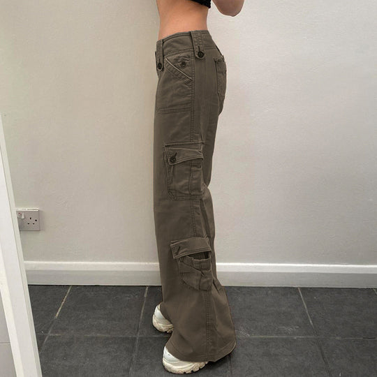 Damen Cargo-Hose mit praktischen Seitentaschen und lässigem Schnitt Heidi-Mode