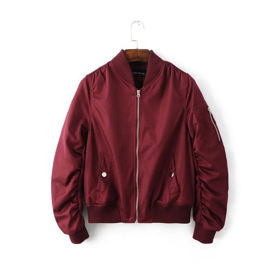 Damen Bomberjacke mit praktischen Taschen und sportlichem Schnitt Heidi-Mode