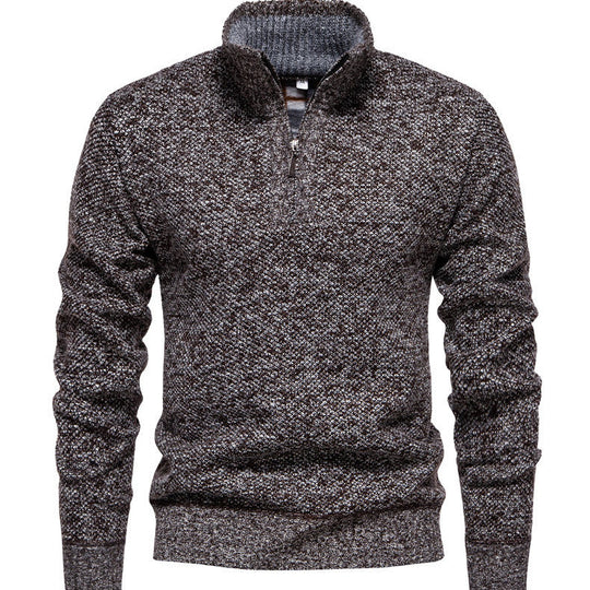 Herren Zip-Pullover mit strukturiertem Design Heidi-Mode