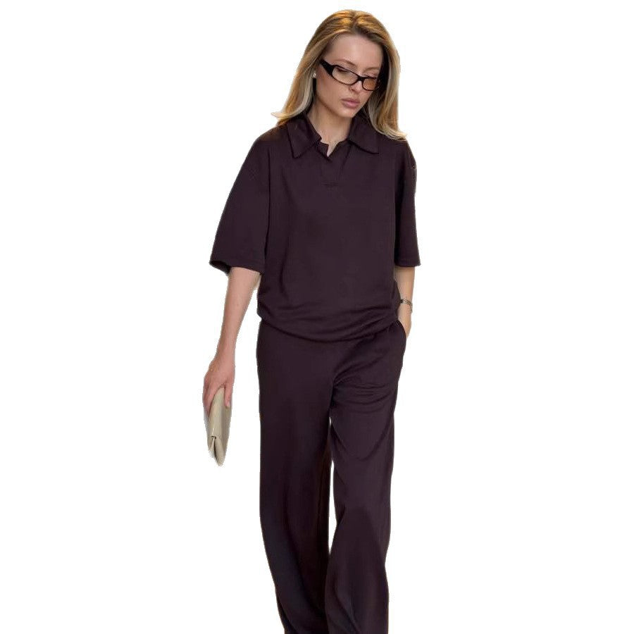 Damen elegantes Loungewear-Set mit weitem Schnitt und modischen Akzenten Heidi-Mode