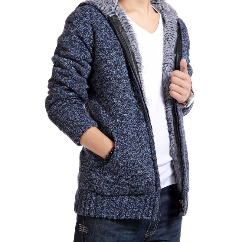 Herren kuschelige Strickjacke mit hochwertigem Innenfutter Heidi-Mode