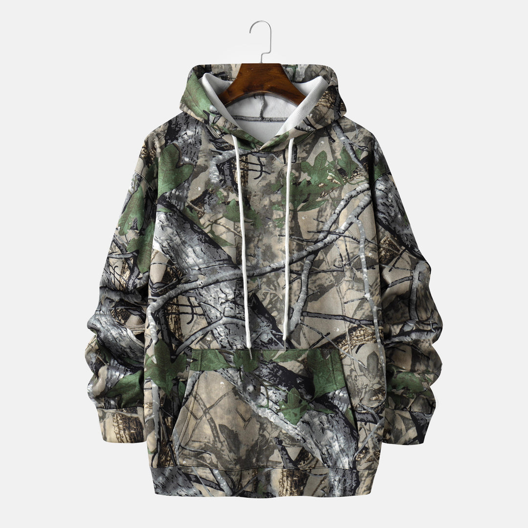 Herren Kapuzenpullover mit innovativem Camouflage-Druck Heidi-Mode