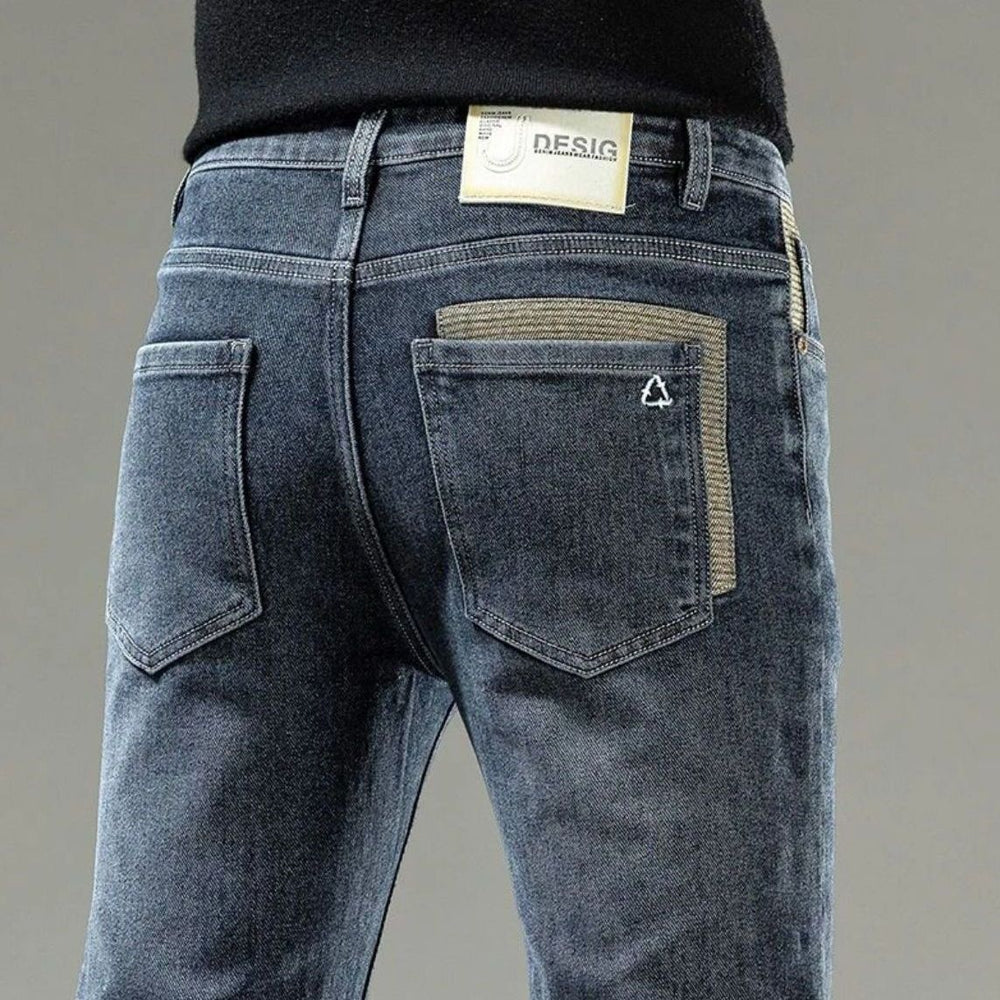 Herren moderne Denim-Jeans mit innovativem Design und besonderen Waschungen Heidi-Mode