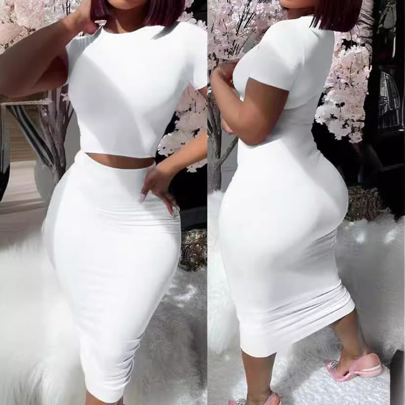 Damen Crop-Top und Bleistiftrock Set Heidi-Mode