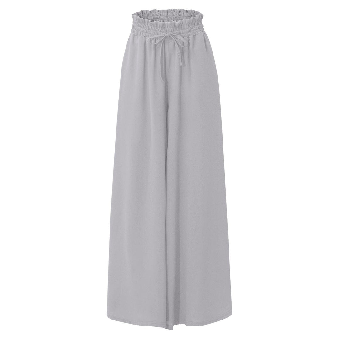 Damen luftige Palazzo-Hose mit elastischem Bund und Seitentaschen Heidi-Mode