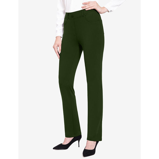 Damen Elegante figurbetonte Stretchhose mit hohen Taschen Heidi-Mode