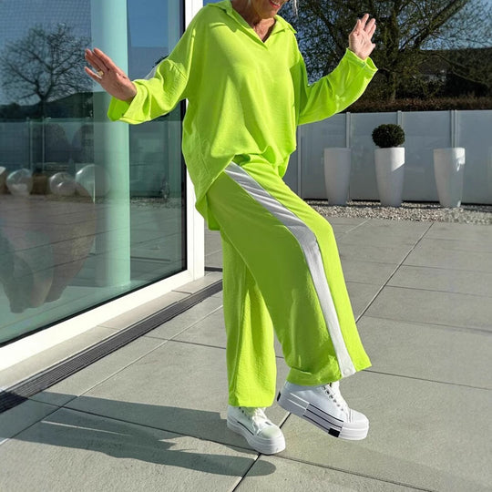 Damen modisches Freizeitanzug-Set mit sportlichem Schnitt Heidi-Mode