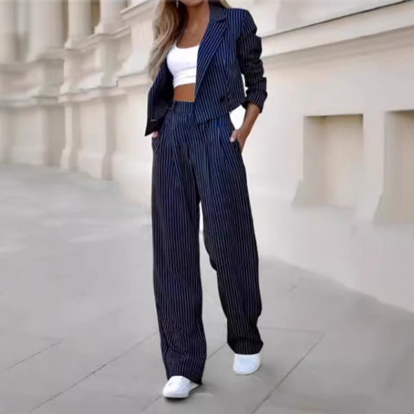 Damen Streifenanzug Heidi-Mode