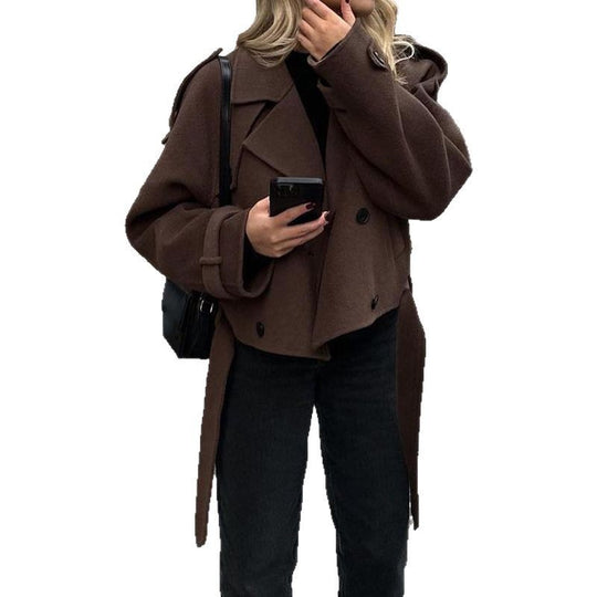 Damen komfortable Cropped-Jacke mit stylishen Details Heidi-Mode