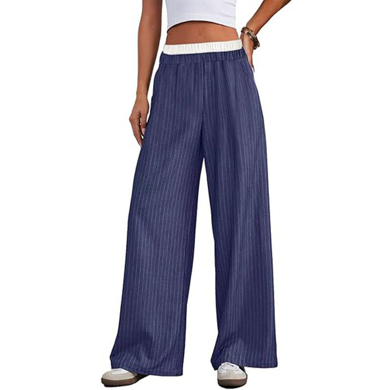 Damen weiche und elegante Streifenhose Heidi-Mode