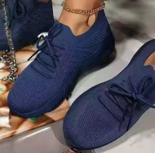 Damen modische Leichtgewicht Sneakers mit atmungsaktivem Strickoberteil und rutschfester Sohle Heidi-Mode