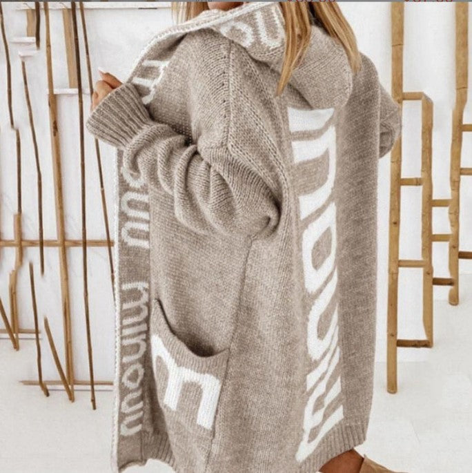 Damen gemütlicher Hooded Cardigan Heidi-Mode