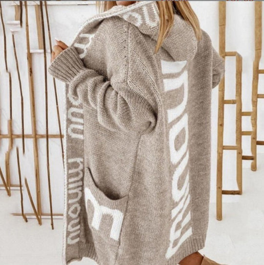 Damen gemütlicher Hooded Cardigan Heidi-Mode