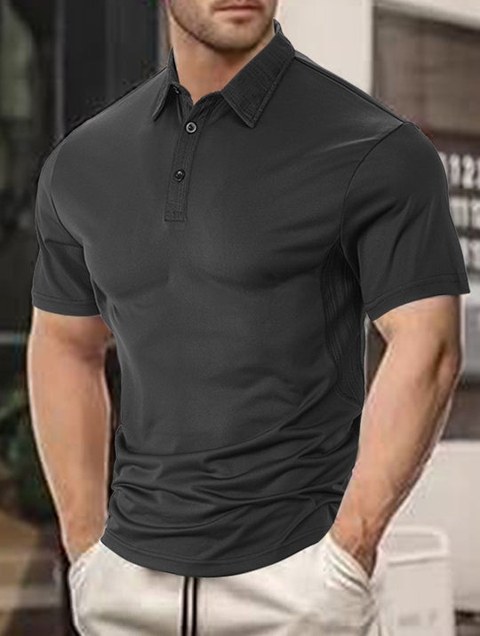 Herren Poloshirt mit atmungsaktiven Eigenschaften und modernem Kragen Heidi-Mode