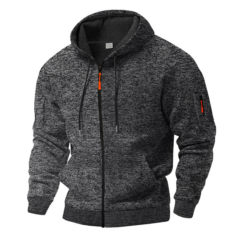 Herren Kapuzensweatjacke mit insbesondere atmungsaktiver Struktur und praktischen Taschen Heidi-Mode