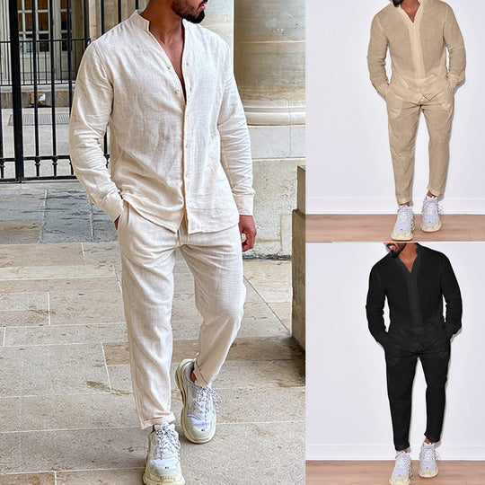Herren Leinenanzug mit modernem Schnitt und lässigem Look Heidi-Mode