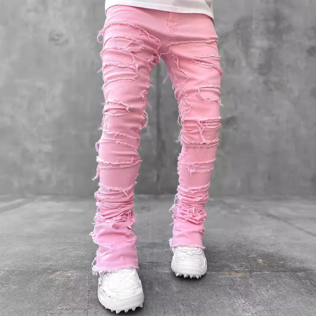 Damen Skinny Jeans mit fransigen Details Heidi-Mode