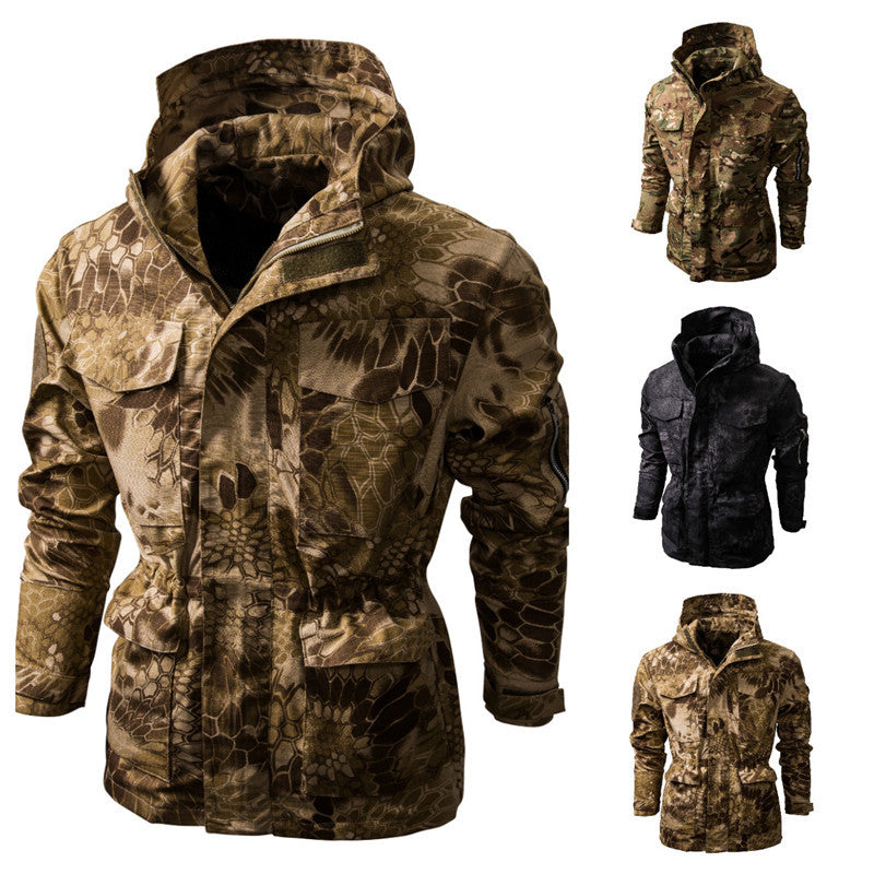 Herren Outdoor-Jacke mit camouflage Design und praktischen Taschen Heidi-Mode