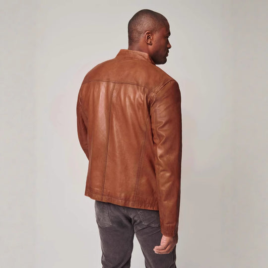 Herren Lederjacke im klassischem Design mit praktischen Taschen Heidi-Mode