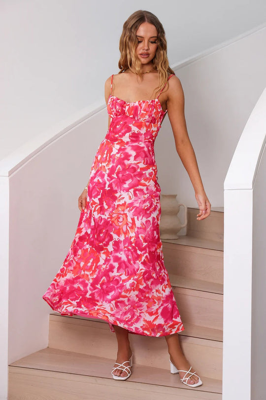 Heidi-Mode | Sommer Erwachsene Damen Wie Frauen Dünne Träger Schönheit Rücken Französisch Niedrig Geschnitten Schleifen Kleid