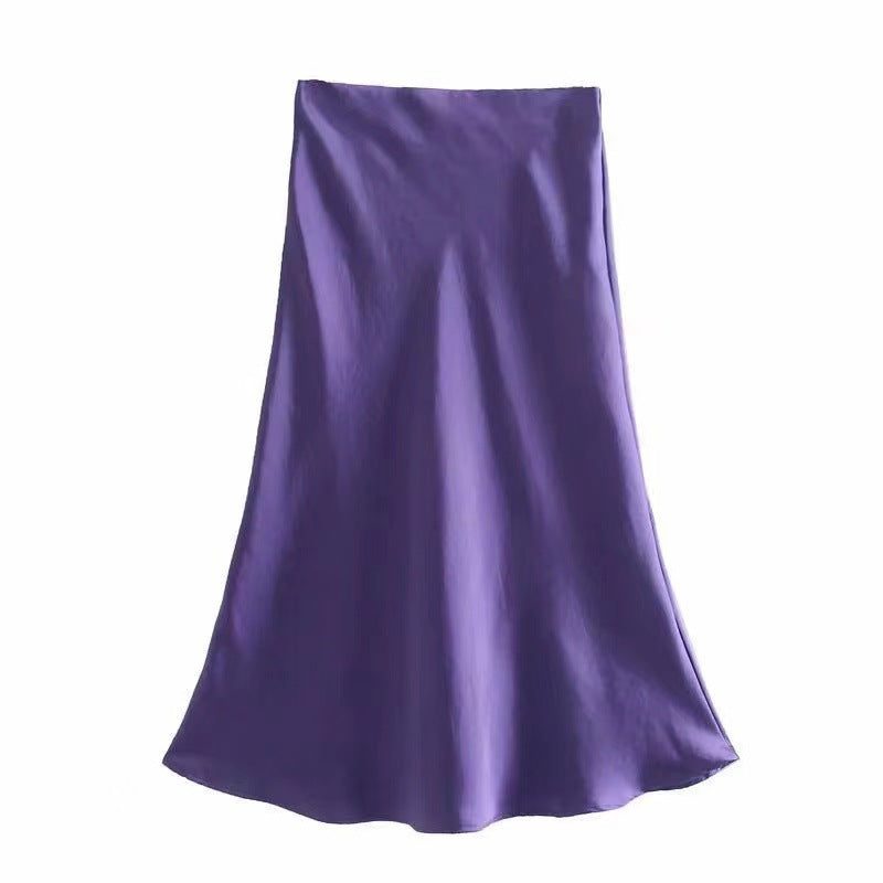 Damen Maxi-Rock aus fließendem Stoff mit elegantem Fall Heidi-Mode
