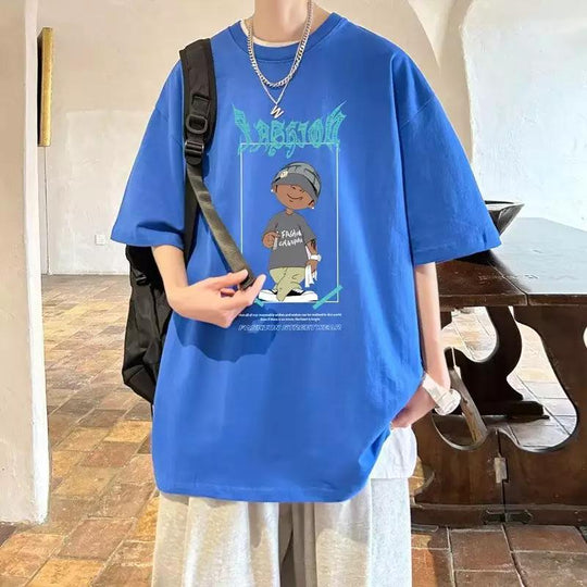 Damen oversized T-Shirt mit grafischem Print und lässigem Schnitt Heidi-Mode