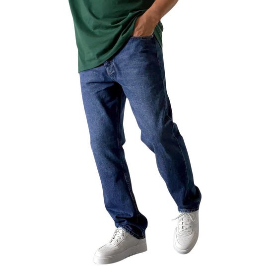 Herren Bequeme Jeans mit geradem Schnitt und elastischem Bund Heidi-Mode