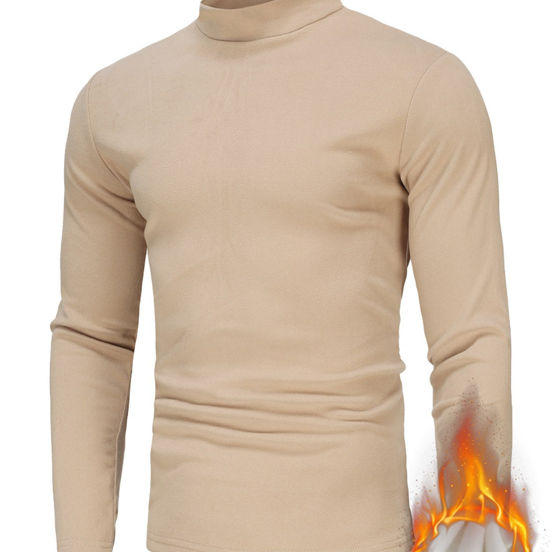 Herren Langärmliges Turtleneck Shirt mit atmungsaktivem Material Heidi-Mode