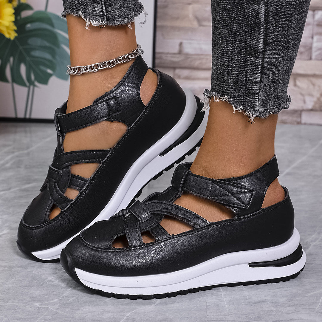 Damen Komfortable und Stylische Keil Sandalen mit offenem Zehenbereich Heidi-Mode