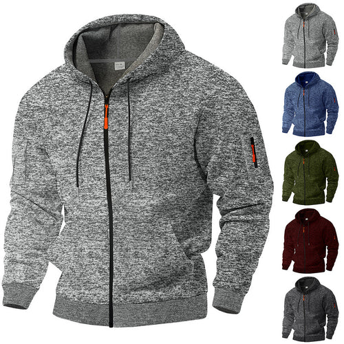 Herren Kapuzensweatjacke mit insbesondere atmungsaktiver Struktur und praktischen Taschen Heidi-Mode