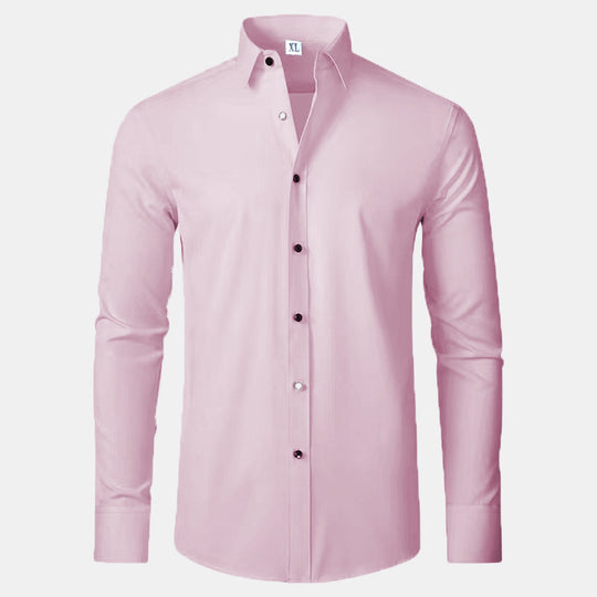 Herren Langarmhemd mit elegantem Schnitt und stilvollen Knopfdetails Heidi-Mode