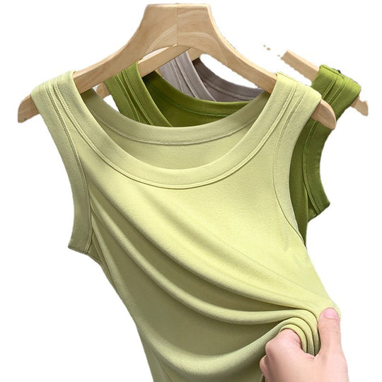 Damen ärmelloses Basic-Top aus hochwertigem Material Heidi-Mode