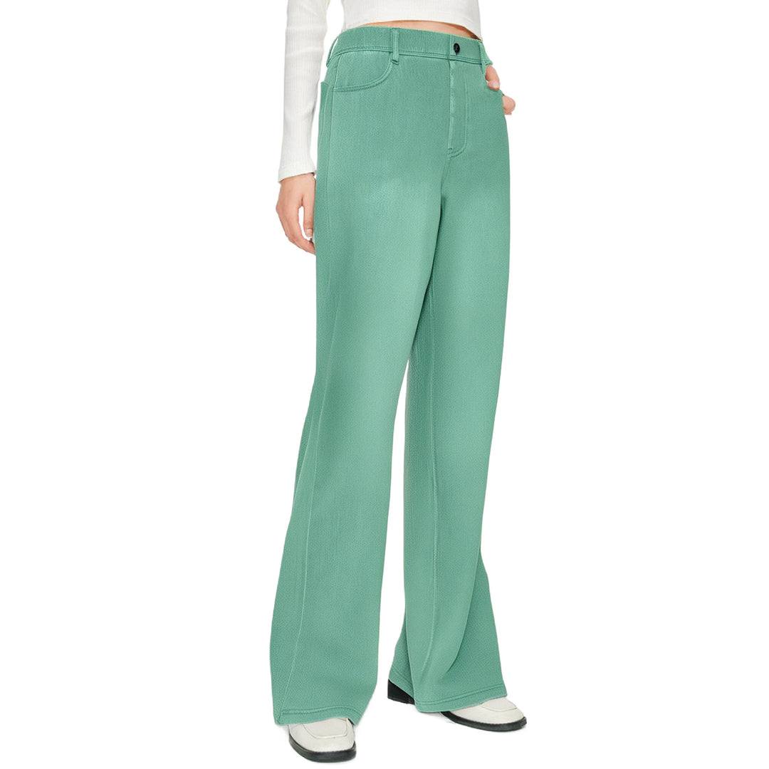 Damen weite Jeanshose mit hohen Bündchen und komfortablem Schnitt Heidi-Mode