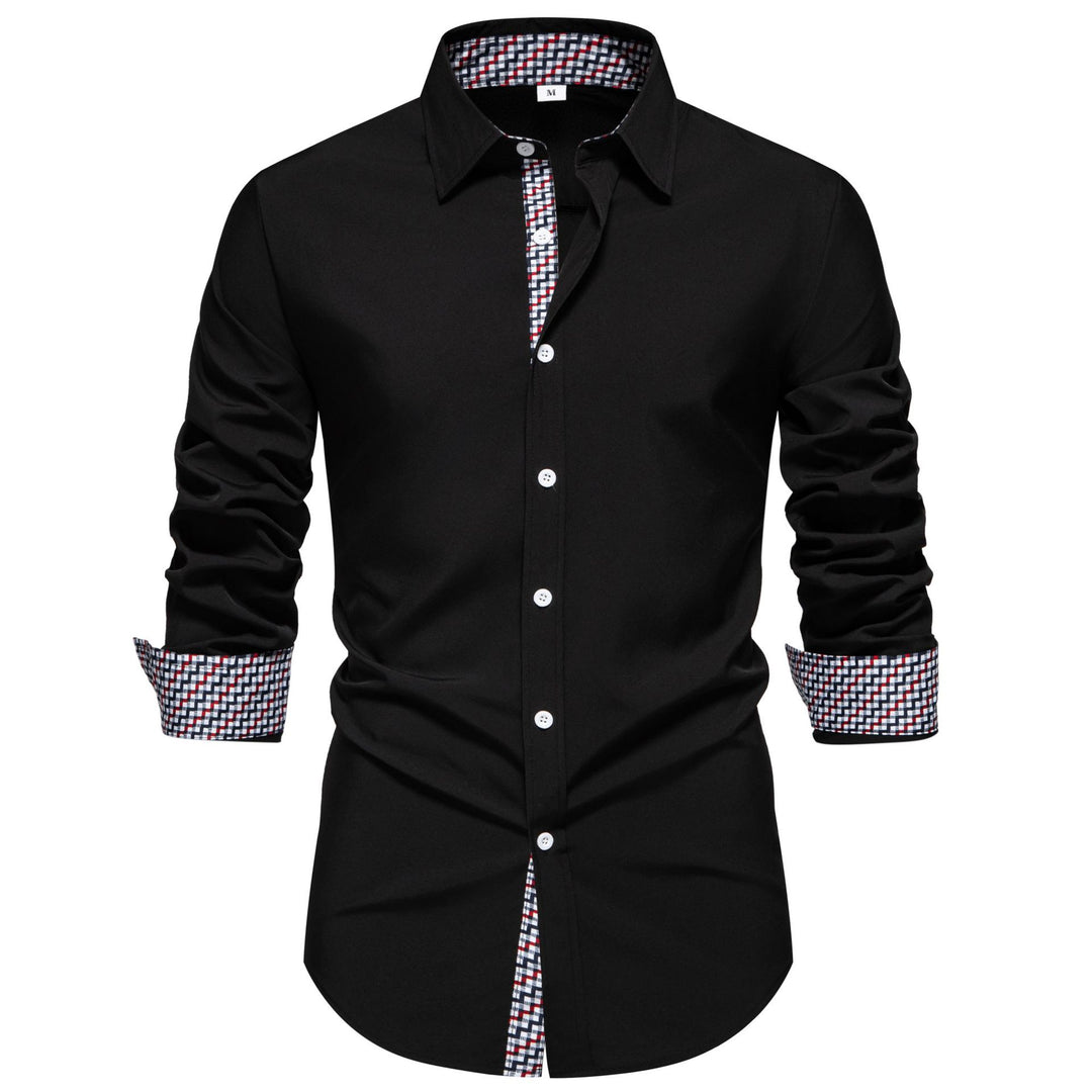 Herren Langarmhemd mit modernen Akzenten und stilvollem Schnitt Heidi-Mode