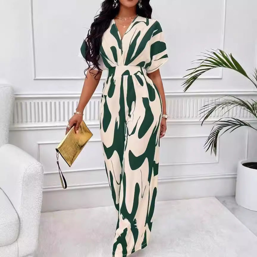 Damen Eleganter Jumpsuit mit weit geschnittenem Bein und raffiniertem Design Heidi-Mode