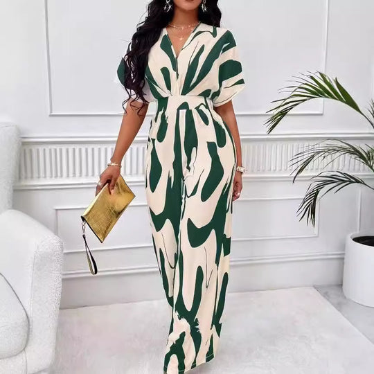 Damen Eleganter Jumpsuit mit weit geschnittenem Bein und raffiniertem Design Heidi-Mode