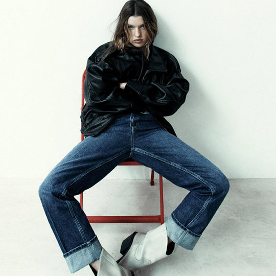 Damen elegante und voluminöse jacke mit Stehkragen Heidi-Mode