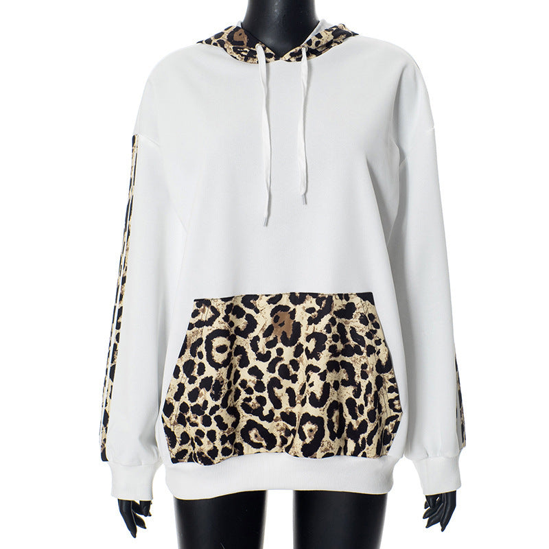 Damen Kapuzenpullover mit einzigartigem Leopardenmotiv und lässigem Schnitt Heidi-Mode