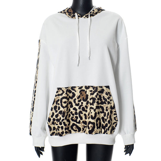 Damen Kapuzenpullover mit einzigartigem Leopardenmotiv und lässigem Schnitt Heidi-Mode
