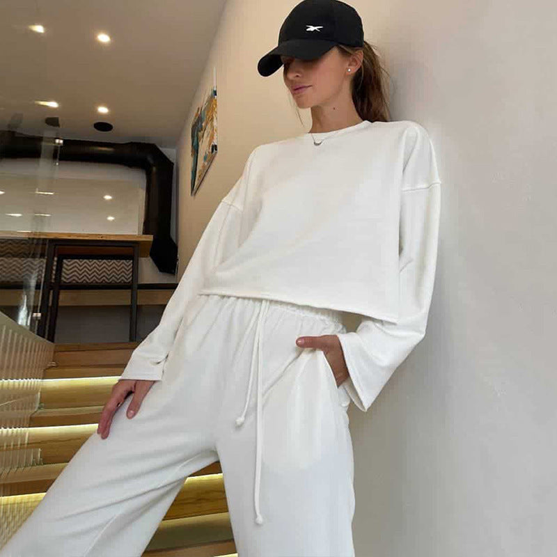 Damen Relaxed Fit Jogginganzug mit praktischer Taillenkordel und stylischen Bündchen Heidi-Mode