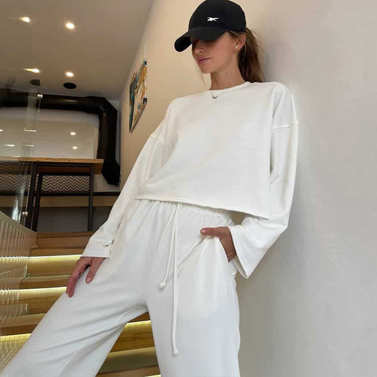 Damen Relaxed Fit Jogginganzug mit praktischer Taillenkordel und stylischen Bündchen Heidi-Mode