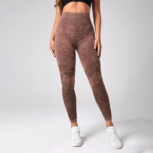 Damen Sculpting Leggings mit hohem Bund und innovativer Textur Heidi-Mode