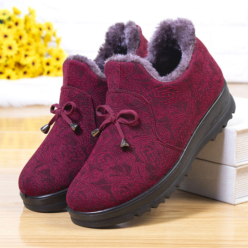 Damen Warme und modische Hausschuhe mit floralem Design Heidi-Mode