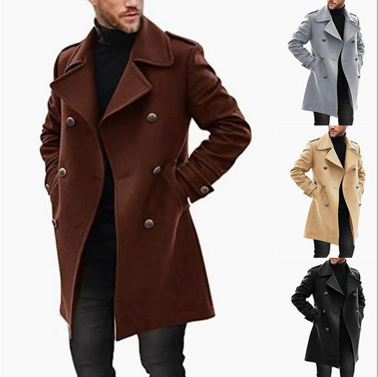 Herren eleganter Trenchcoat mit modernem Schnitt und praktischen Details Heidi-Mode