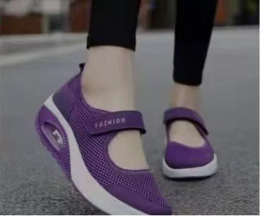 Damen Sportliche Slip-On Sneakers mit elastischem Riemen und atmungsaktivem Obermaterial Heidi-Mode