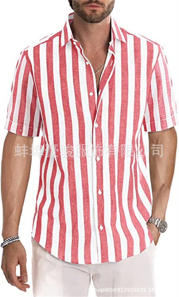 Heidi Mode | Herren Hemd mit gestreiftem Revers